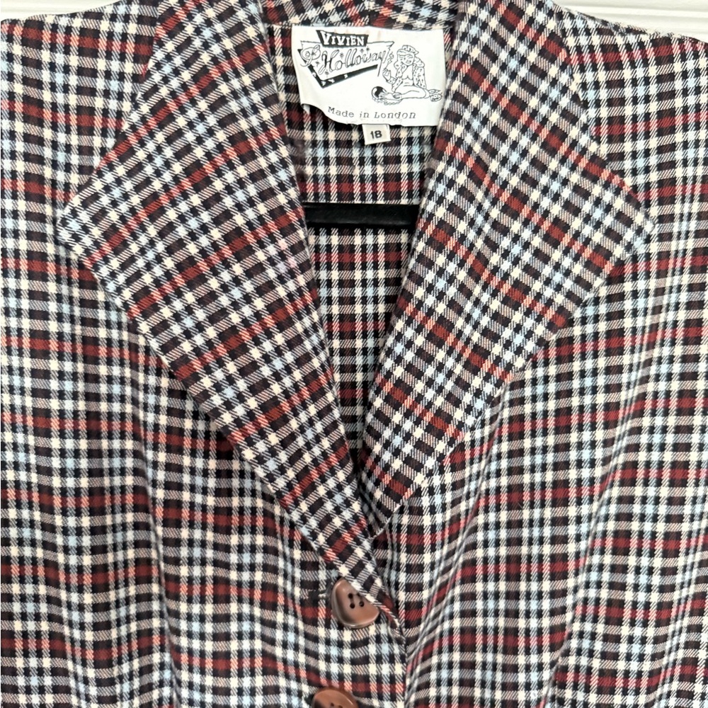 Vivien of Holloway Plaid Kitty Dress size UK 18 - Picture 5 of 6